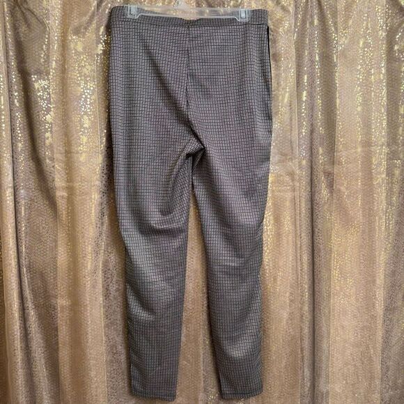 Papaya Brown Black Stripe Hounds tooth Work Office Pants Trousers Size 8 - Picture 2 of 8